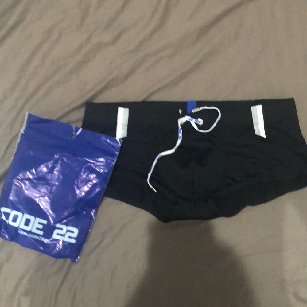 Racer Stripe Swim Boxer - Black